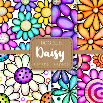 Doodle Daisy Flower  Art Print for Sale by ColorFlowArt
