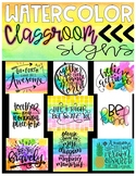 Watercolor Inspirational Signs (Color Splash Series)