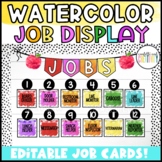 Watercolor Job Cards and Banner