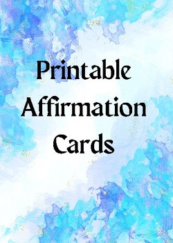 Preview of Watercolor Kid Affirmation Cards