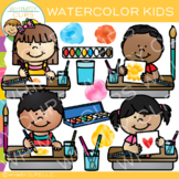 Watercolor Kids Art Clip Art