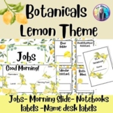 Watercolor Lemon Editable Jobs Labels-Morning Meeting- Nam