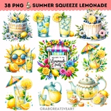 Watercolor Lemonade clipart, lemonade PNG, Tea Party Birth