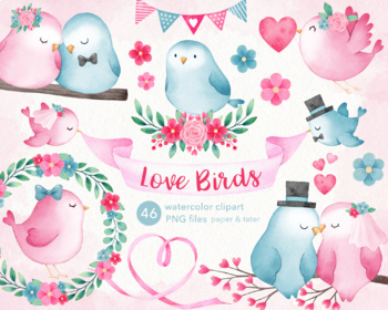 free wedding birds clipart