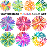 Watercolor Mandala Clip Art
