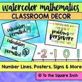 Watercolor Math Posters