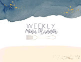 Watercolor Meal Planner and Master Recipe List