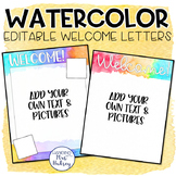 Watercolor Meet the Teacher Welcome Letters (Editable)