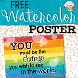 Rainbow Classroom Decor | Watercolor | Back to School Freebie!