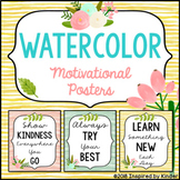 Watercolor Stripes Motivational Posters