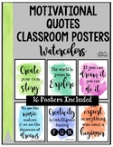 Watercolor Motivational Quotes Classroom Posters