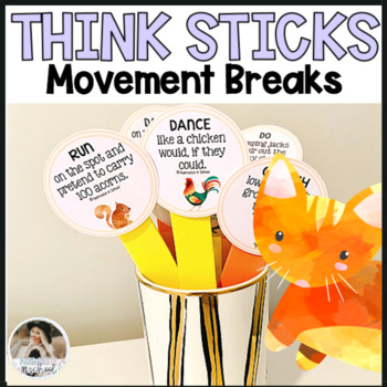 Preview of Watercolor Movement Cards for Brain Breaks