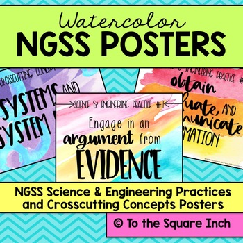 Preview of Watercolor NGSS Posters