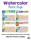 Watercolor Name Tags