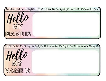 Preview of Watercolor Nameplates *Editable*