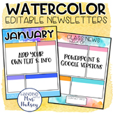 Watercolor Newsletter Templates