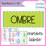 Ombre Number Labels