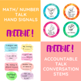 Watercolor Number/Math Talk Posters: Hand Signals & Accoun