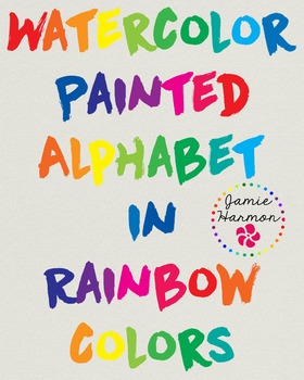 Preview of Watercolor Painted Alphabet