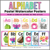 Watercolor Pastel Alphabet Posters | Colorful Alphabet Pri