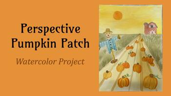 Preview of Watercolor Perspective Pumpkin Patch