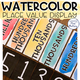 Watercolor Place Value Display - Place Value Posters