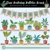Watercolor Plants Birthday Chart | Bulletin Board Kit