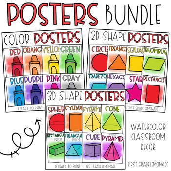 Preview of Watercolor Posters Bundle