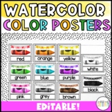 Watercolor Primary Color Posters