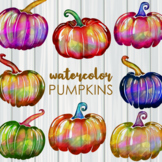 Watercolor Pumpkins Seasonal Vegetable Clip Art Set