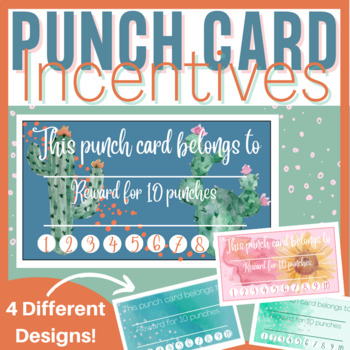 Awards Classroom Teacher Resource 91 x 55mm Incentive Prize 30 Punch Cards 
