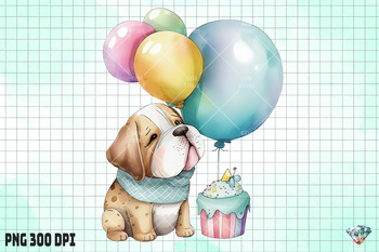 puppy dog birthday clipart