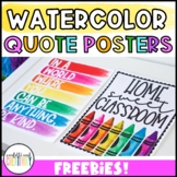 Watercolor Quote Posters