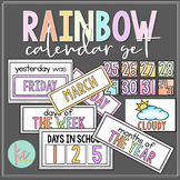 Watercolor Rainbow Calendar Set