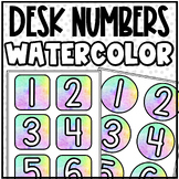 Watercolor Desk/Table Numbers | Classroom Seating Organiza