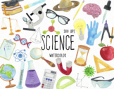 Watercolor Science Clipart, Laboratory Clipart, Lab Clipar