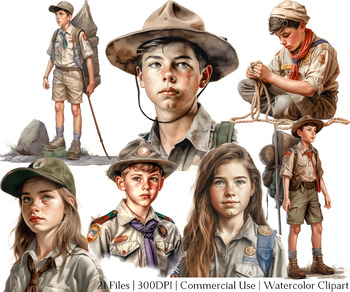 Boy Scouts Clip Art Set