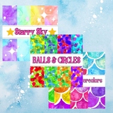 Watercolor Shapes and Backgrounds Bundle Fun and Whimsical