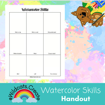 Preview of Help Sheet: Watercolor Skills
