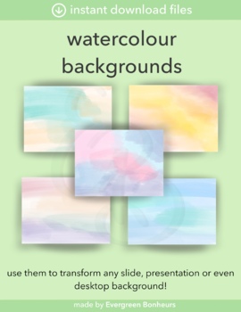 Preview of Watercolor Slide Backgrounds