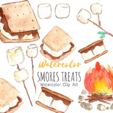 Watercolor Smores Clipart Set - Personal And Commercial Use