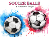 Watercolor Soccer Ball Splash Clipart