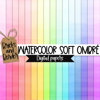 Ombre Rainbow Digital Papers, Colourful Gradient Backgrounds, Digital  Cardstock