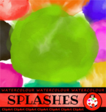 Watercolor Splash Background Labels