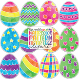 Easter Egg Clipart Watercolor - Spring Easter Pattern Clipart