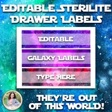 Watercolor Sterilite Drawer Labels: Galaxy, Space, Univers