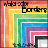 Watercolor Straight Borders