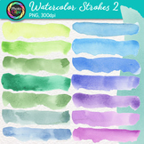 Watercolor Strokes Clip Art {Hand-Painted Watercolor Textu