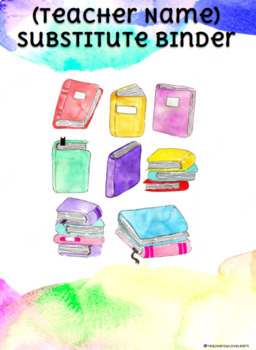 Preview of Watercolor Sub Binder! (Editable)