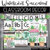 Watercolor Succulent & Cactus Classroom Decor